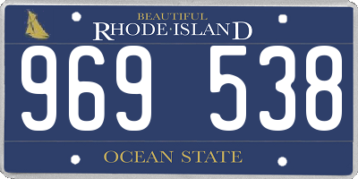RI license plate 969538