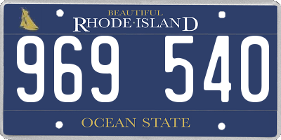 RI license plate 969540