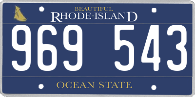 RI license plate 969543