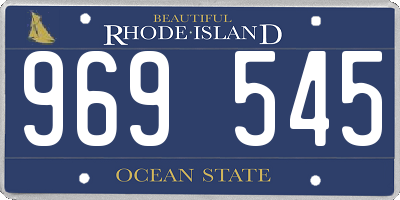 RI license plate 969545