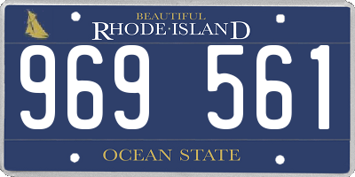 RI license plate 969561