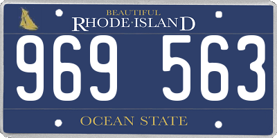 RI license plate 969563