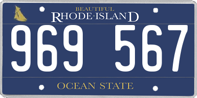 RI license plate 969567