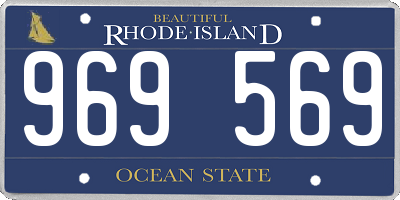 RI license plate 969569