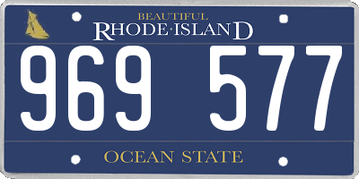 RI license plate 969577