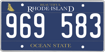 RI license plate 969583