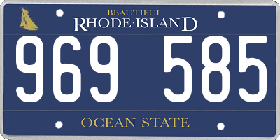 RI license plate 969585