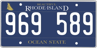 RI license plate 969589