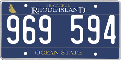 RI license plate 969594