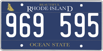 RI license plate 969595