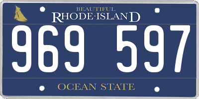 RI license plate 969597