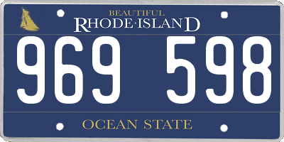 RI license plate 969598