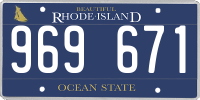 RI license plate 969671