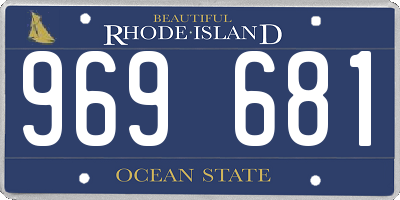 RI license plate 969681