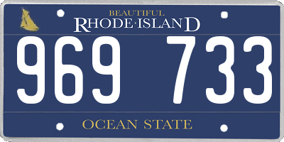 RI license plate 969733