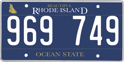 RI license plate 969749