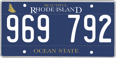 RI license plate 969792