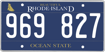 RI license plate 969827