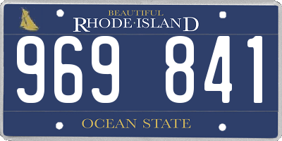 RI license plate 969841