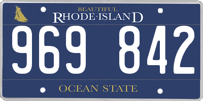 RI license plate 969842