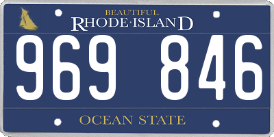 RI license plate 969846