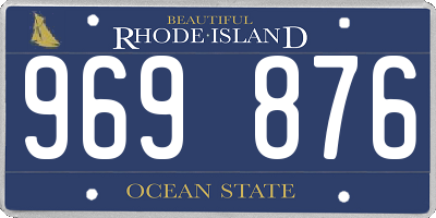 RI license plate 969876