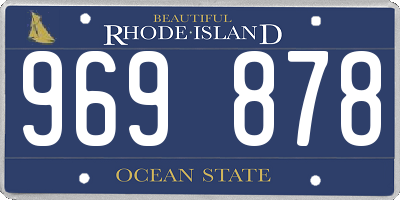 RI license plate 969878