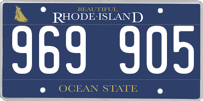 RI license plate 969905