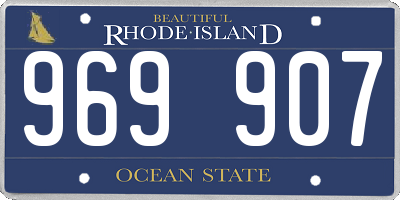 RI license plate 969907