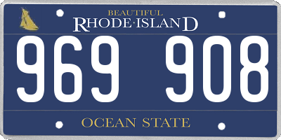 RI license plate 969908