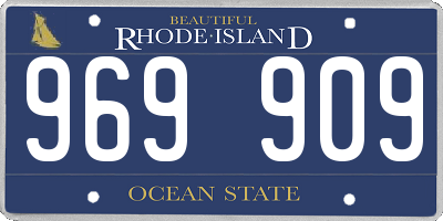 RI license plate 969909