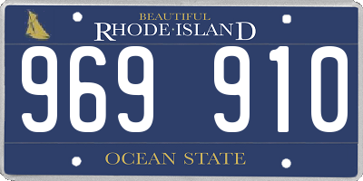 RI license plate 969910