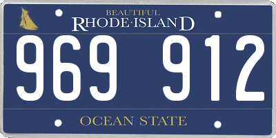 RI license plate 969912