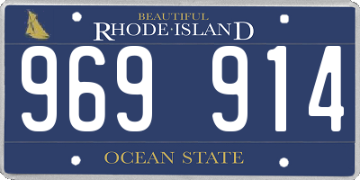 RI license plate 969914