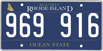 RI license plate 969916