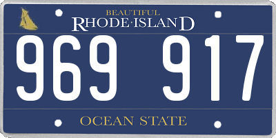 RI license plate 969917