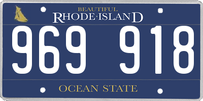 RI license plate 969918