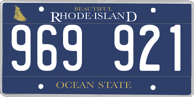 RI license plate 969921