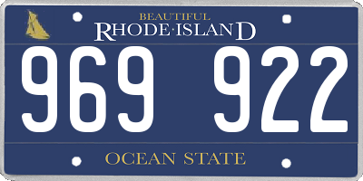 RI license plate 969922