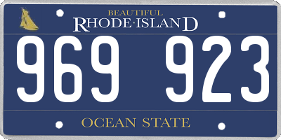 RI license plate 969923