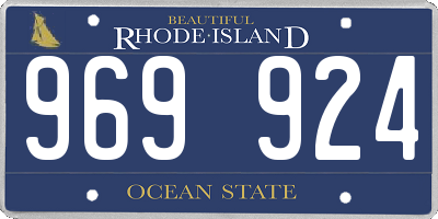 RI license plate 969924