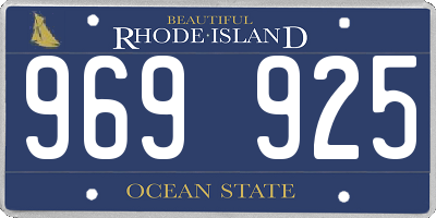 RI license plate 969925