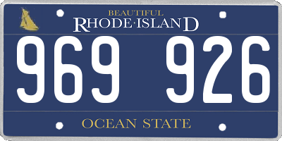 RI license plate 969926