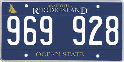 RI license plate 969928