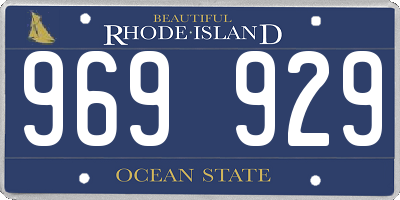RI license plate 969929