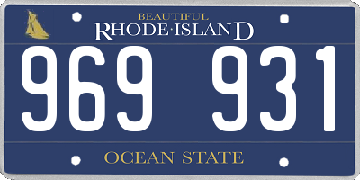 RI license plate 969931