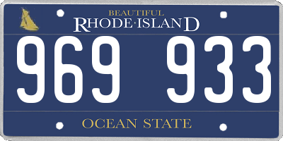 RI license plate 969933