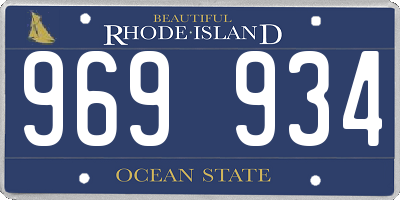 RI license plate 969934