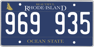 RI license plate 969935