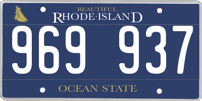 RI license plate 969937